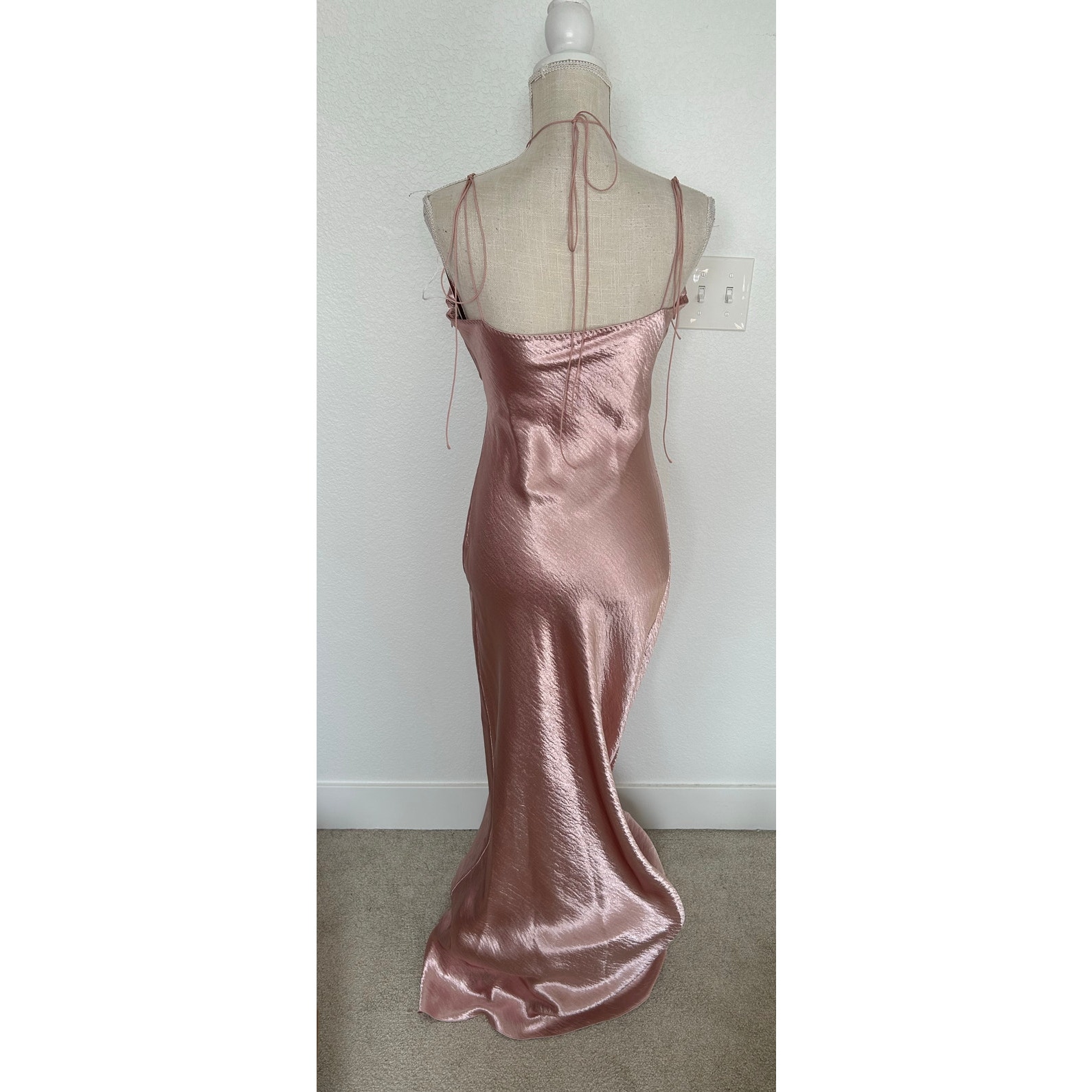 Anna October Women's Hilary Pink Maxi Liquid Dress - M — image 8 of 8